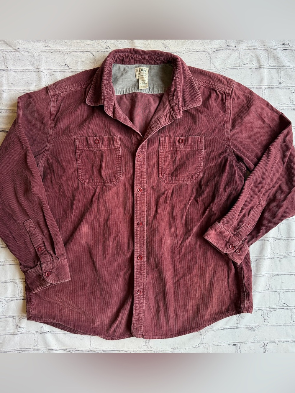 Vintage L.L. Bean Corduroy Button-Down Shirt Men’s XL Outdoors Granola Hiking
